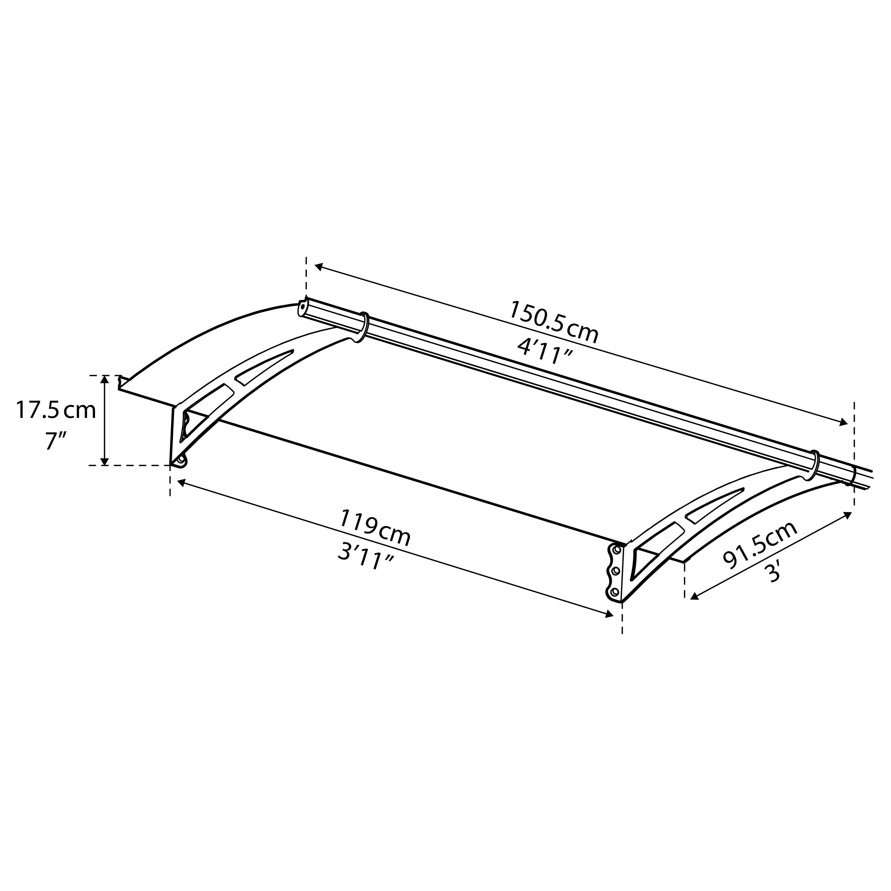 גגון Aquila אפור כהה 0.9X1.5 מבית פלרם - Canopia - Image 3