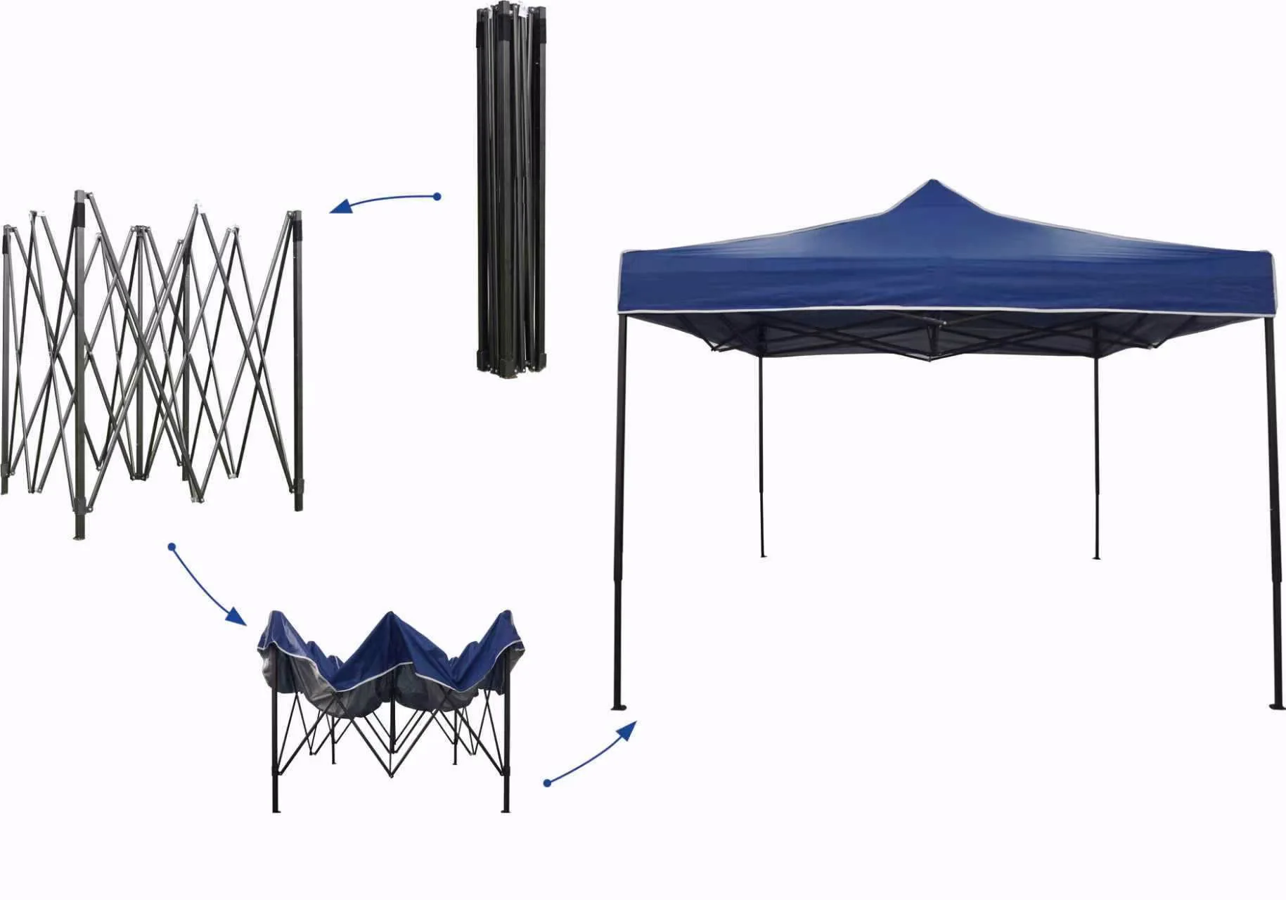 גזיבו מתקפל 3*3 מטר,EASY UP כחול - Image 3