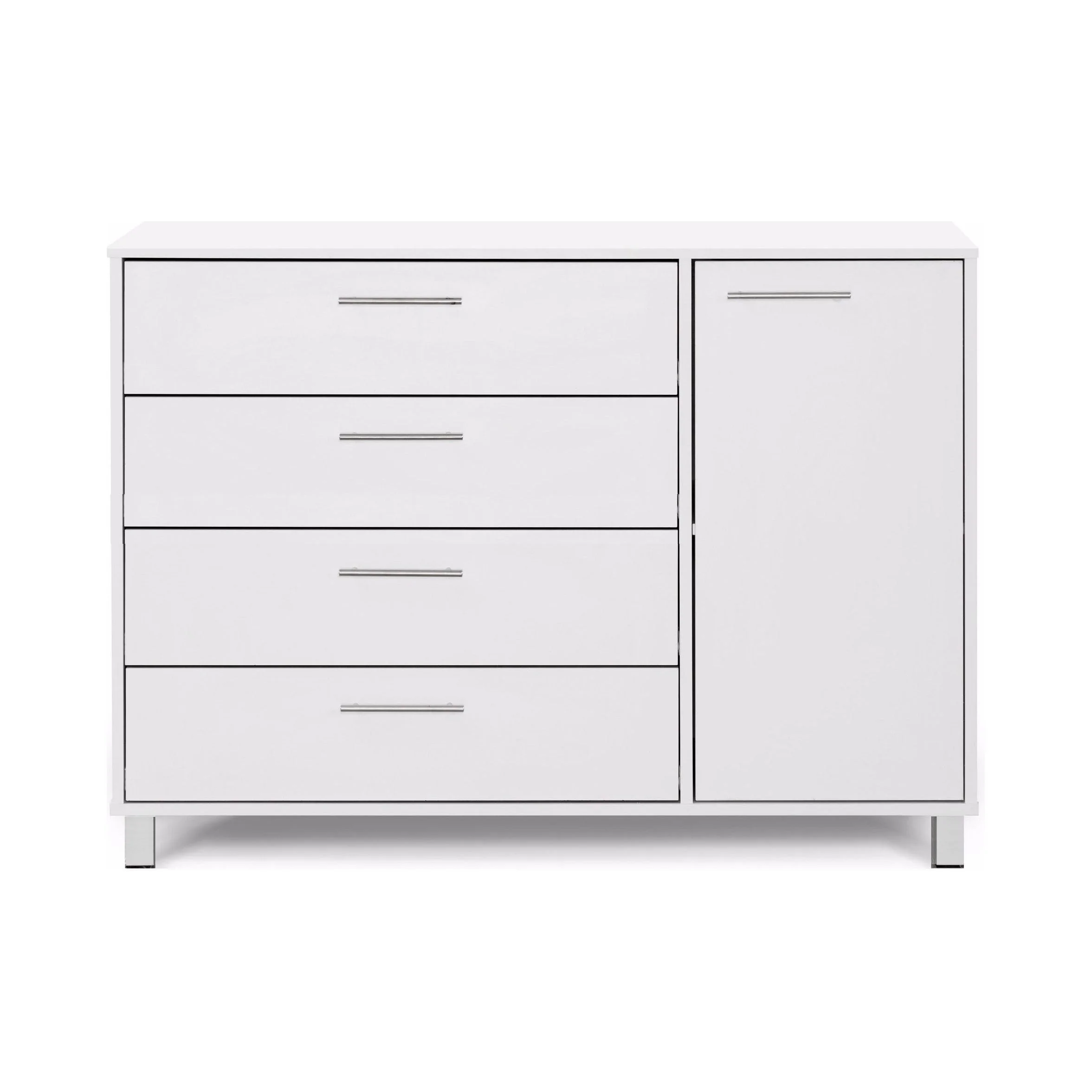 שידה 4 מגירות ודלת אחת 119 ס"מ לבן דגם 382 - Image 2