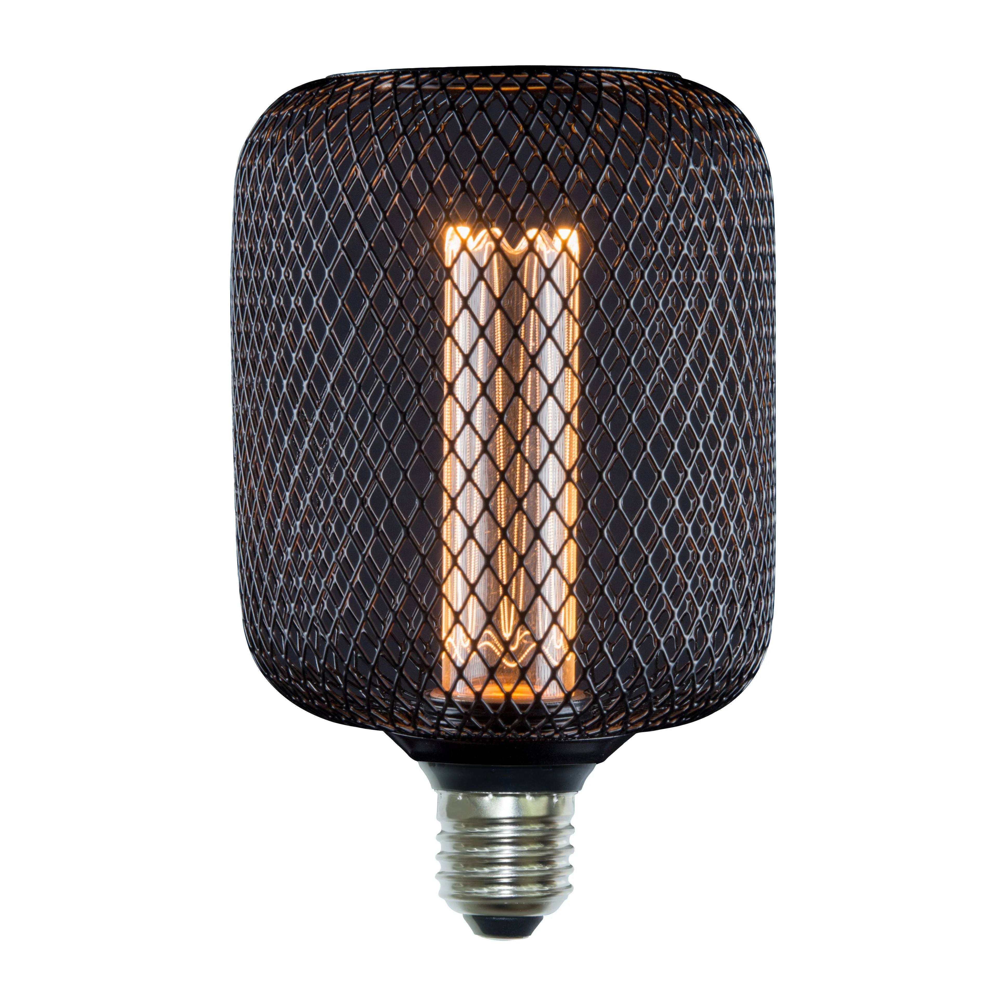 נורה מעוצבת גימור שחור TIFFANY ROLL E27 4W תאורת אווירה חמה