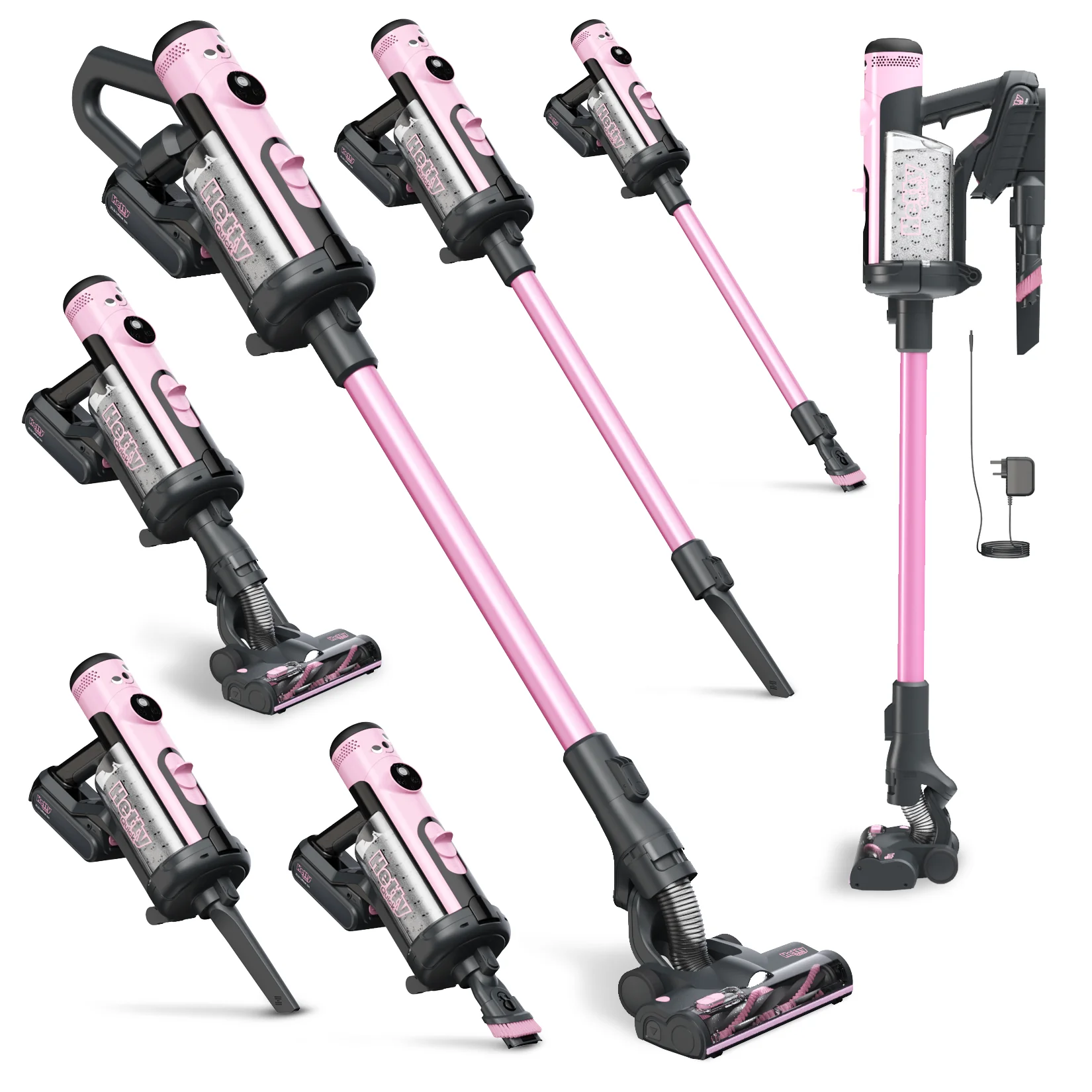 שואב אבק אלחוטי נטען HETTY QUICK PINK אנגליה - Image 5