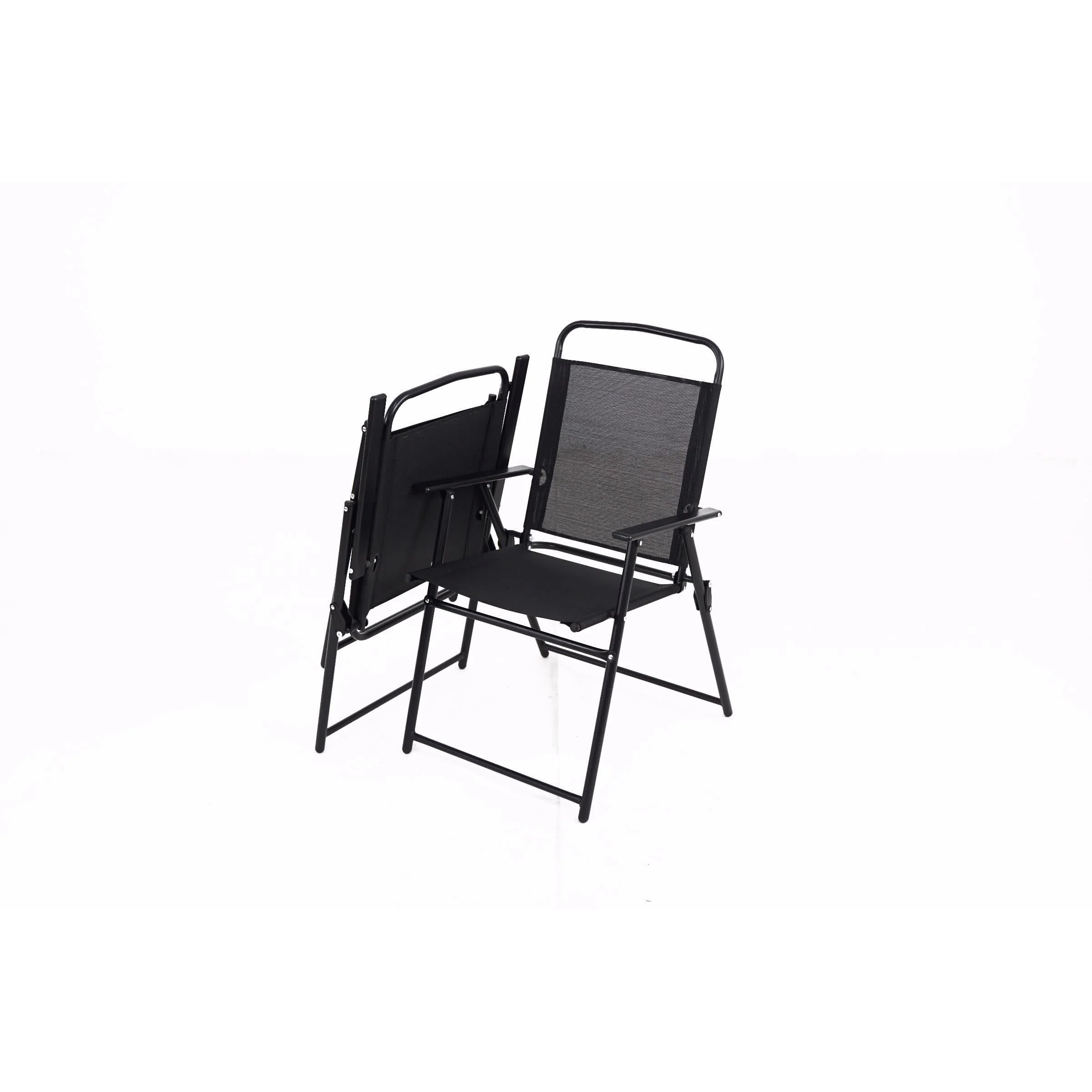 כסא טקסס מתקפל עם ידיות שחור - Image 3