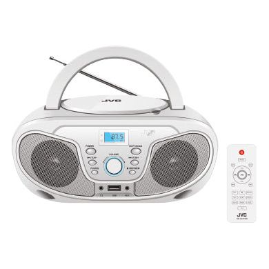 רדיו דיסק עם שלט לבן דגם RD-N327W של JVC - Image 2