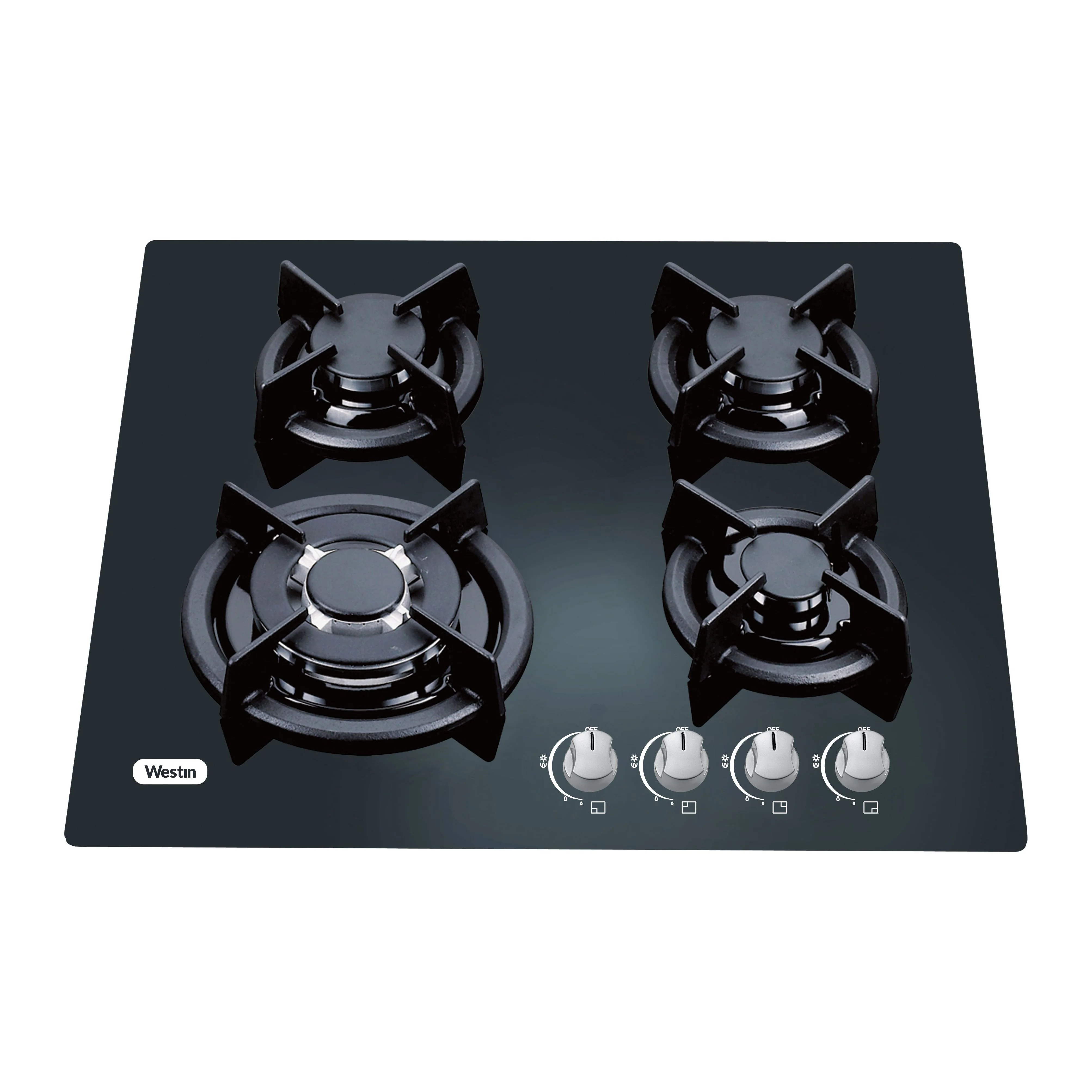כיריים גז 4 להבות 60 סמ שחור דגם WES-WES-GH400BG של WESTIN - Image 2
