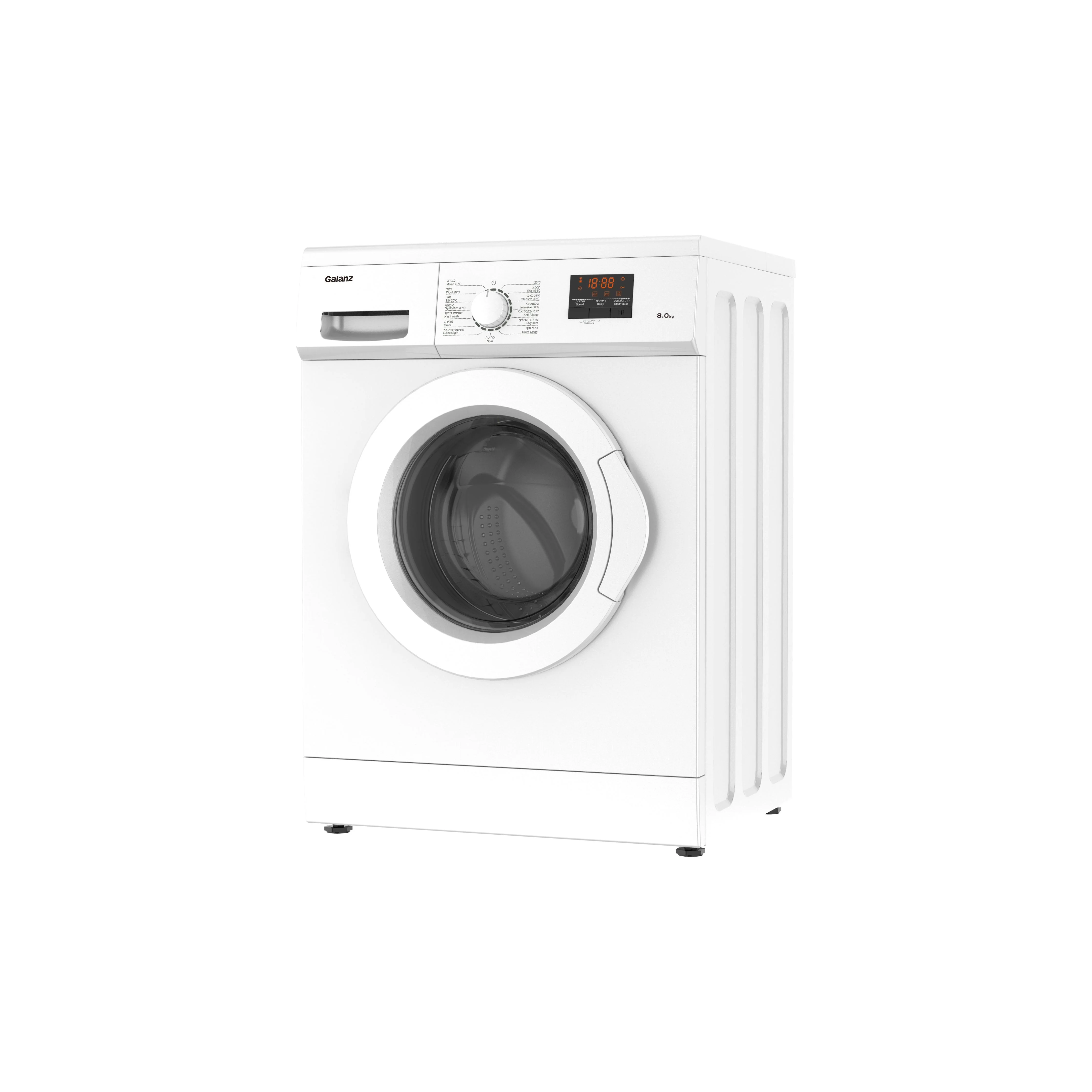 מכונת כביסה 8 ק"ג לבן דגם GL8-WMQ8W של GALANZ - Image 3