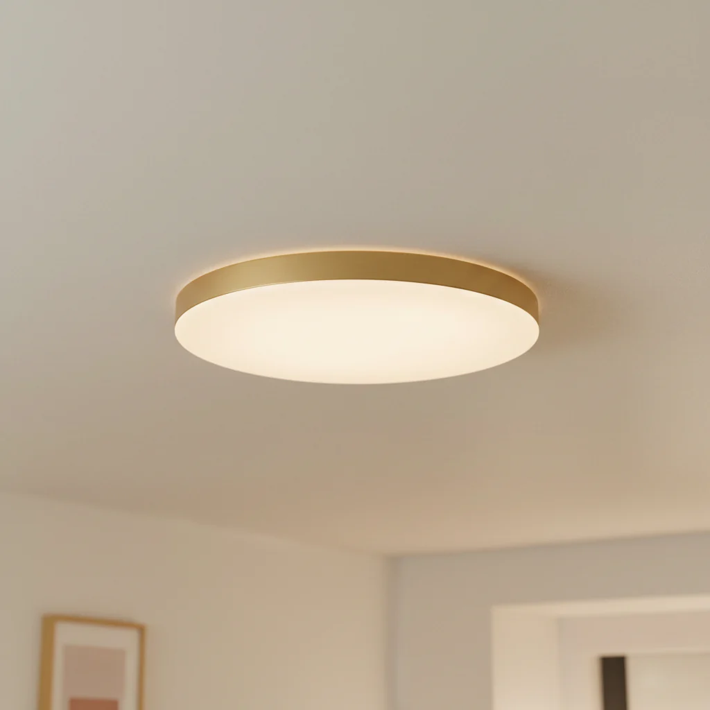 גוף תאורה צמוד תקרה קוטר 60 ס"מ זהב ORA 65W CCT