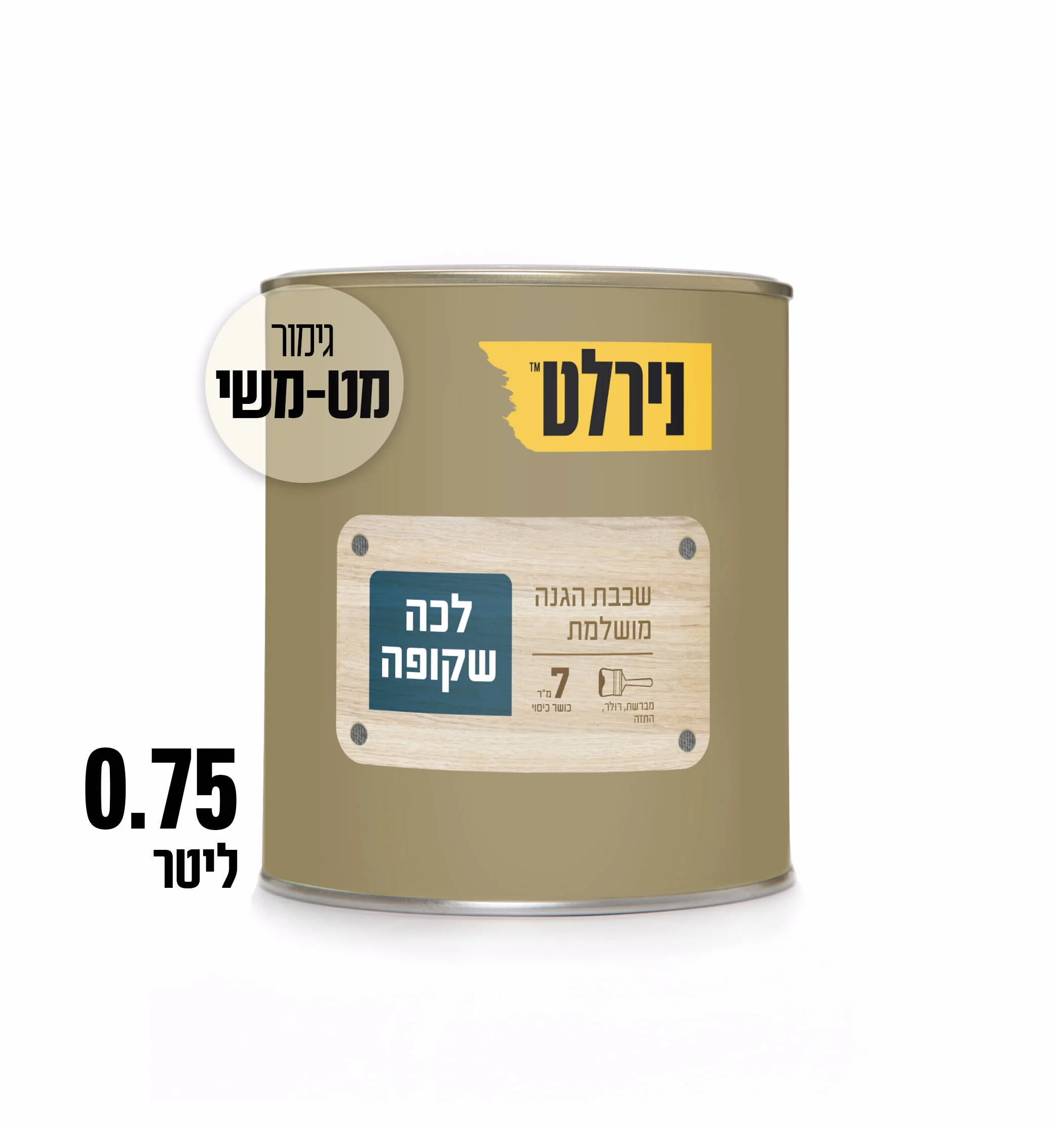 לכה שקופה לעץ משי 0.75 ליטר