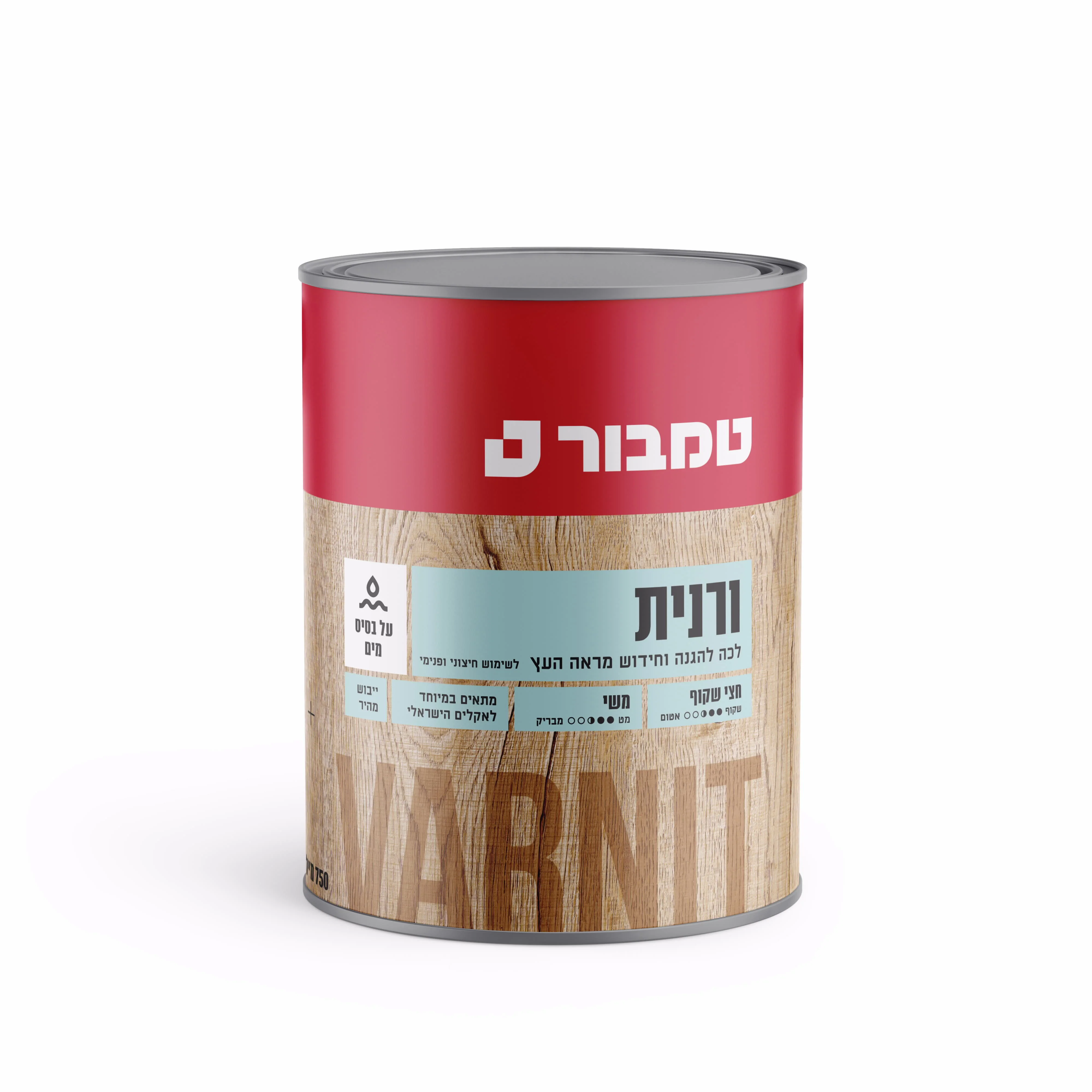 ורנית לעץ וונגה 532 0.75 ליטר בסיס מים