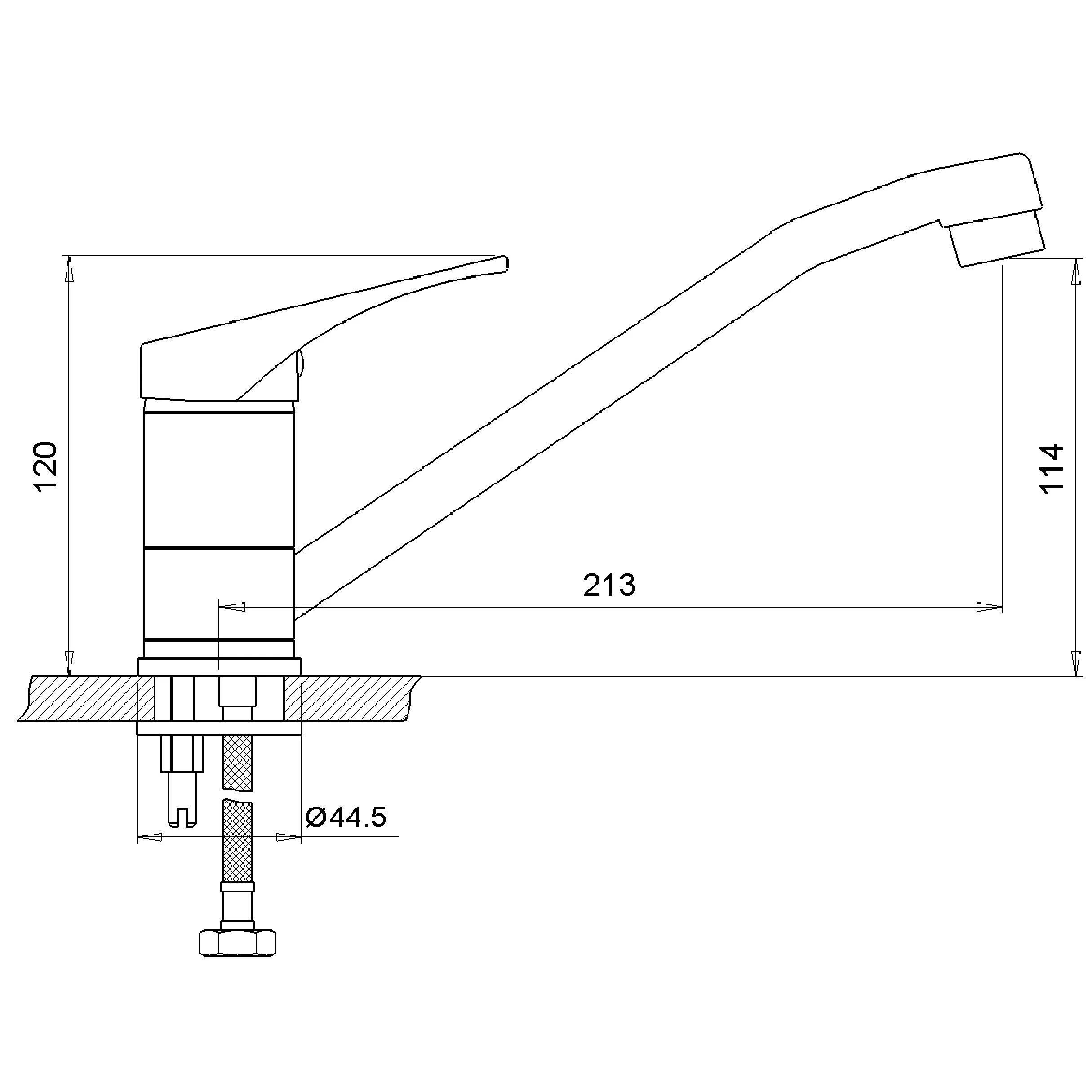 ברז פרח ארוך 3550 יועם מסדרת עדי - Image 2