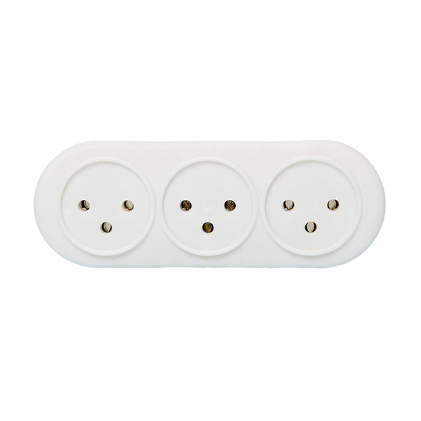 מפצל 3 שקעים אנכי DT 3V לבן - Image 4