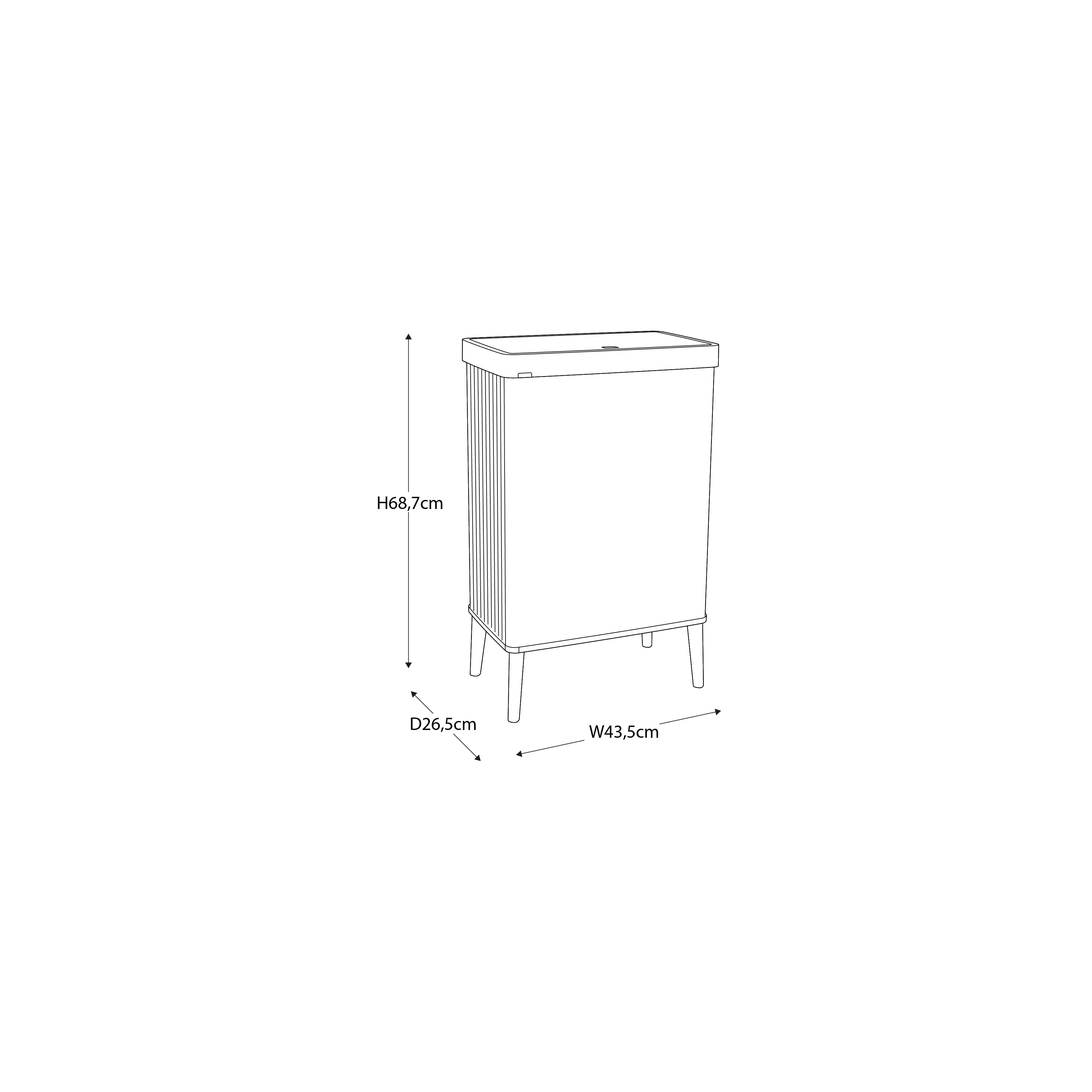פח ורטו 54 ליטר אפור - Image 5