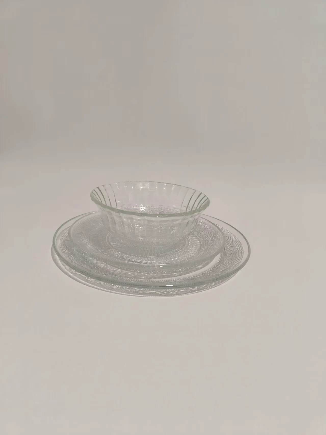 מערכת אוכל 18 חלקים זכוכית מעוטרת - Image 3