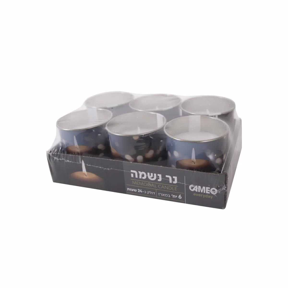 נר נשמה 24 שעות 6 יחידות