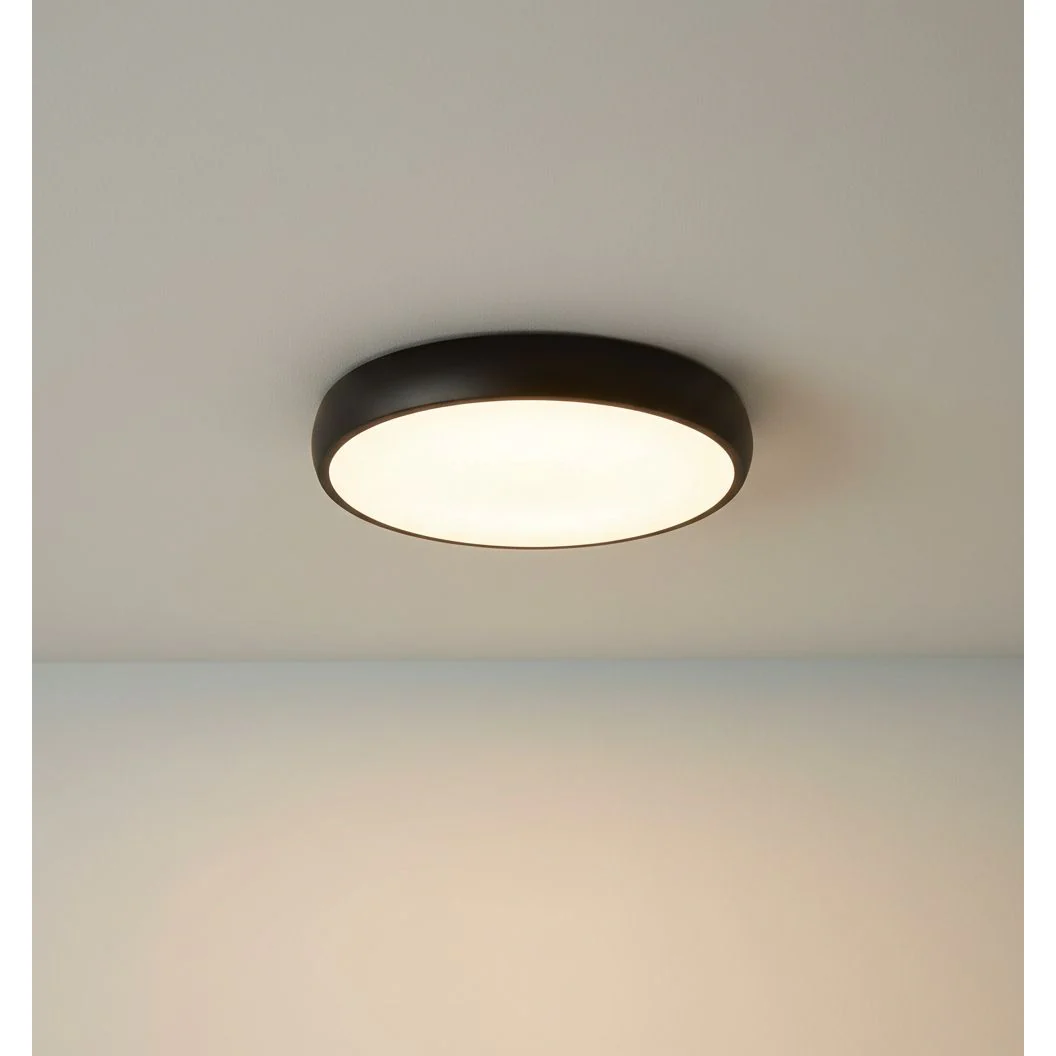 גוף תאורה צמוד תקרה DALLAS קוטר 60 70W שחור CCT