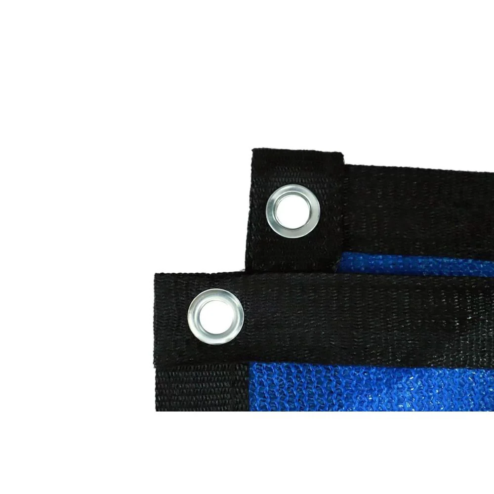 רשת צל 4*4 מטר עם טבעות כחול - Image 4