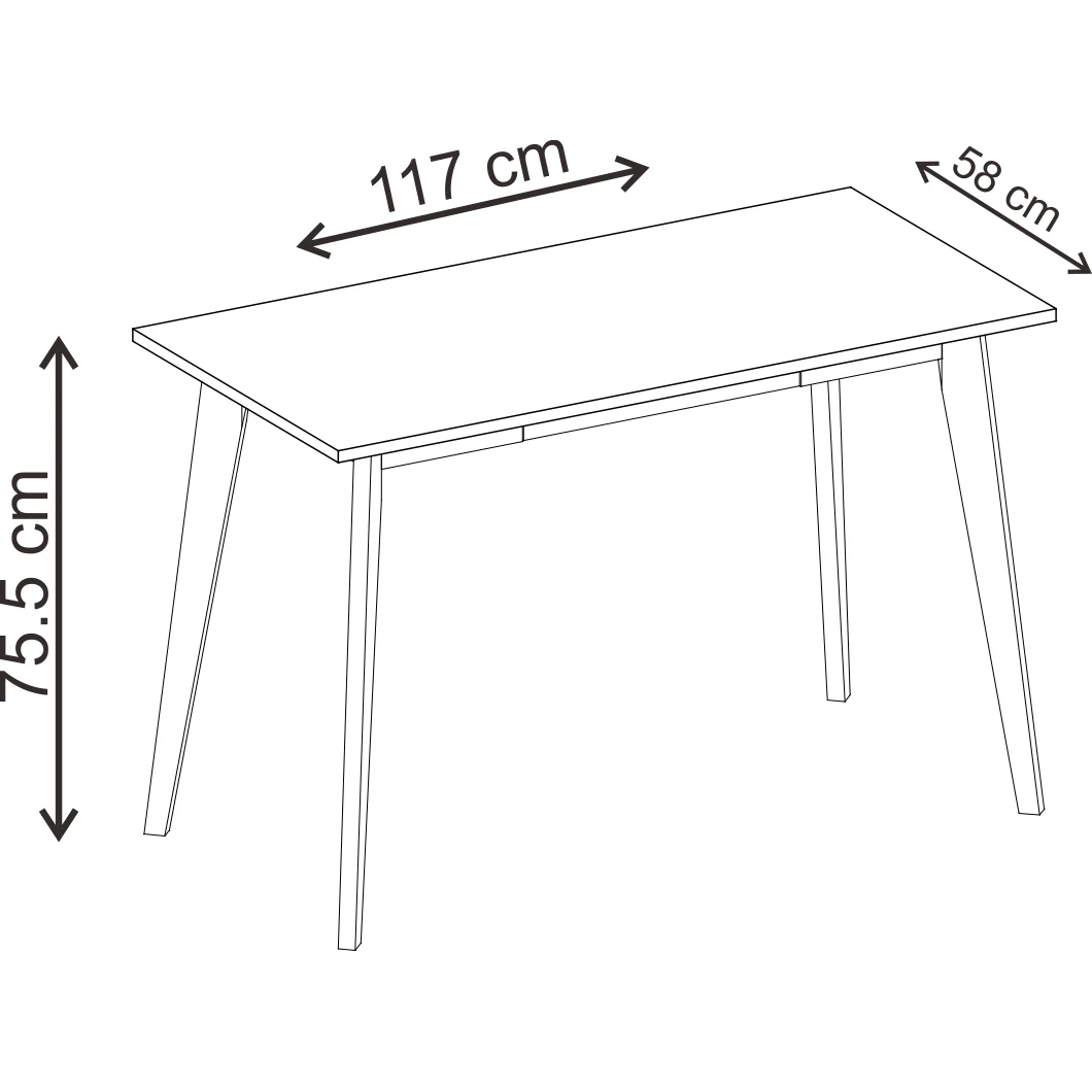 שולחן כתיבה עם מגירה, דגם דניאל 117X58 - Image 4