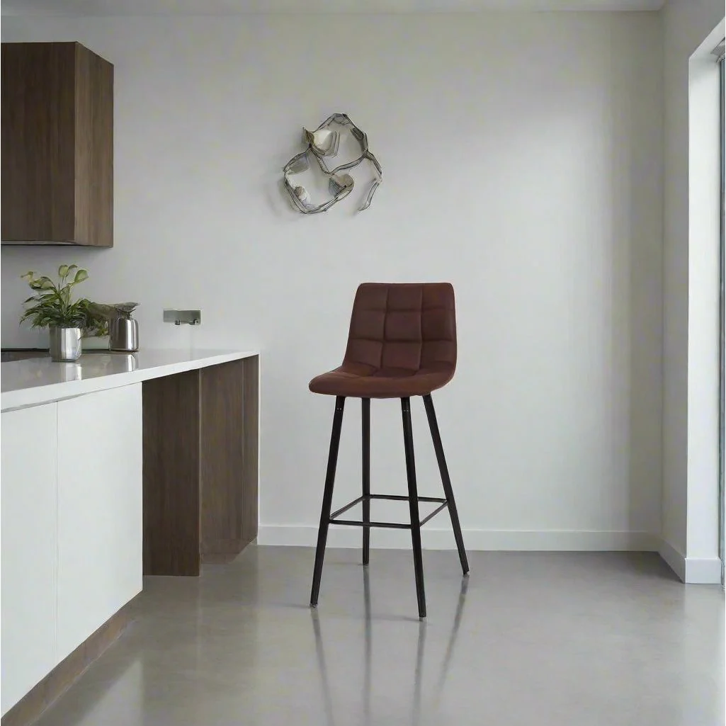 כיסא בר מעוצב דגם צילי חום - Image 3