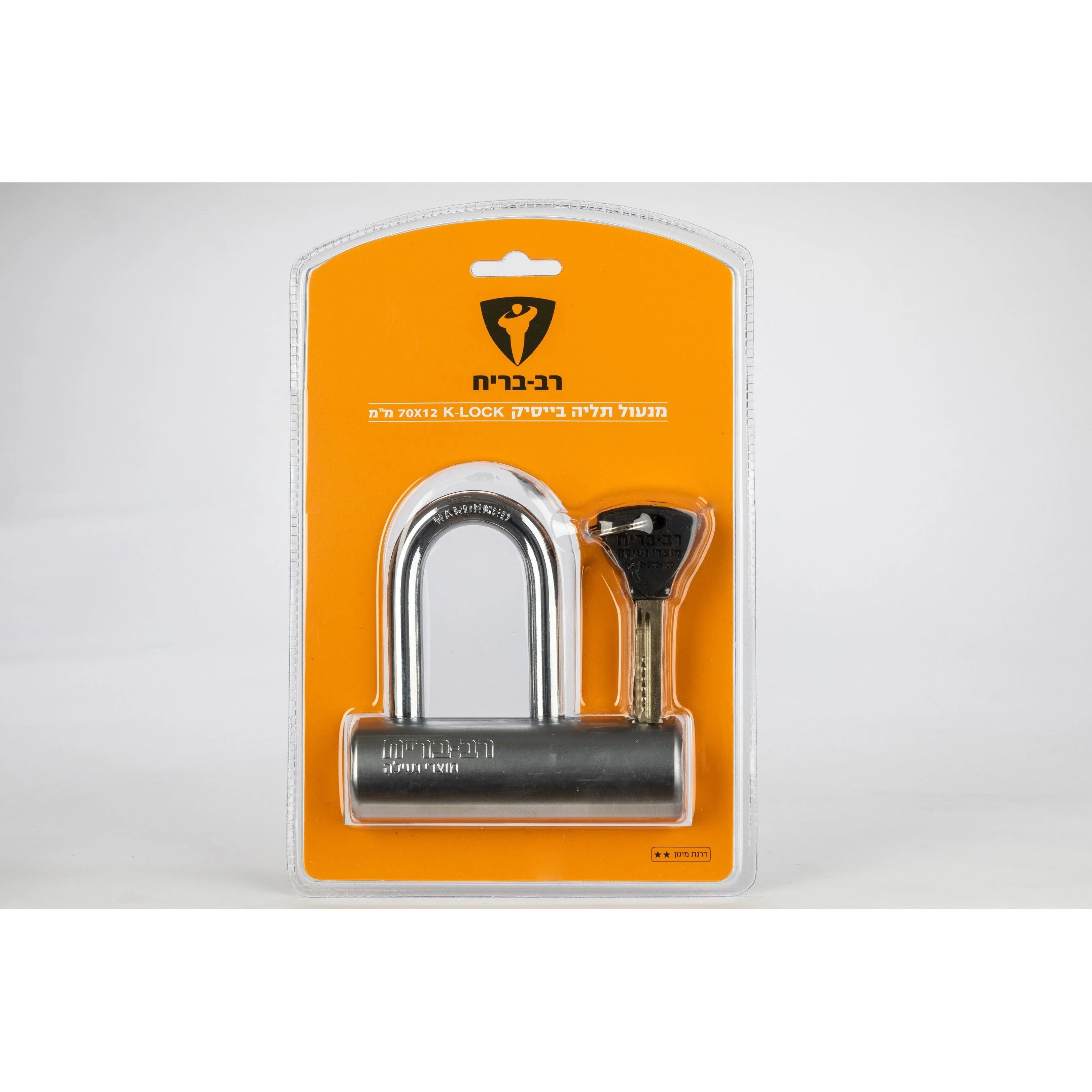 מנעול שריון 12 ממ אנקול 70 ממ K-LOCK
